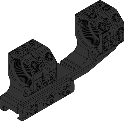 Spuhr SP-3022CM Cantilever Scope Mount Ø30 H38mm/1.5" 0MIL PIC Gen3