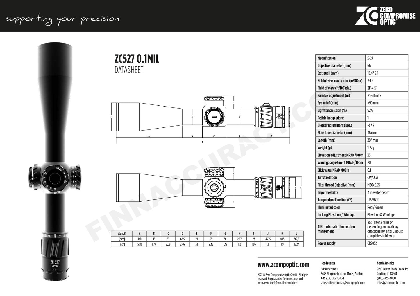ZCO ZC527 - 5-27x56 FFP