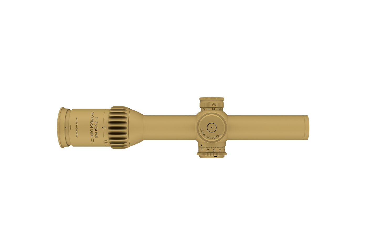Schmidt&Bender  1-8x24 PM II ShortDot Dual CC MDR 1cm cw ST MTC LT / ST ZC LT RAL 8000 683-845-44E-K1-H1