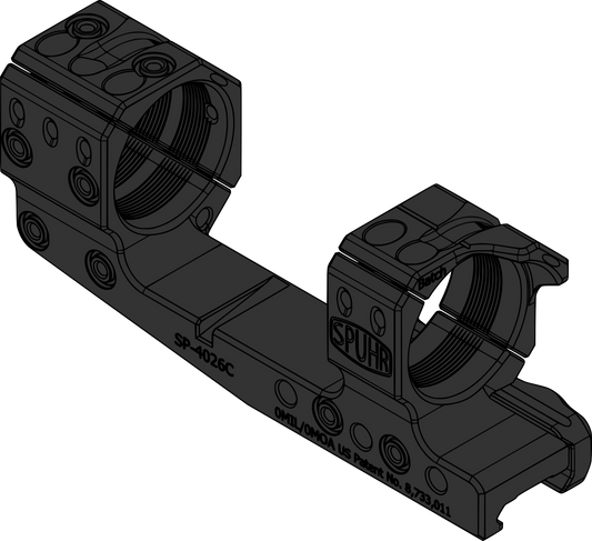 Spuhr SP-4026CM Cantilever Scope Mount Ø34 H32mm/1.26" 0MIL PIC Gen3