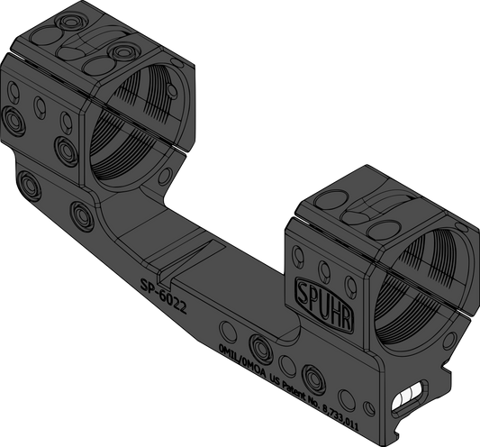Spuhr SP-6022M Cantilever Scope Mount Ø36 H38mm/1.5" 0MIL PIC