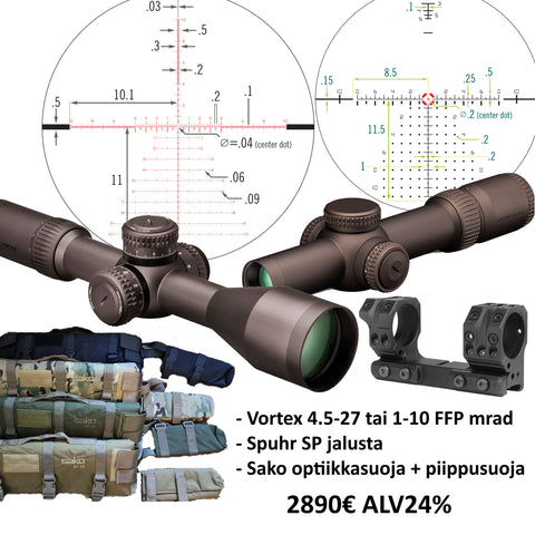 Vortex Razor 4.5-27 / 1-10 + Spuhr + Sako kantosuoja