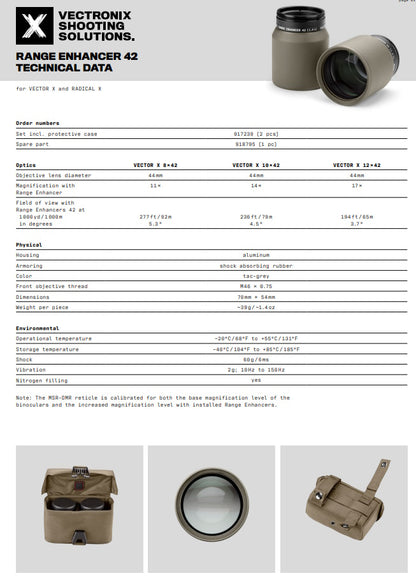 Safran Vectronix Vector X LRF binocular with mrad reticle and Applied Ballistics