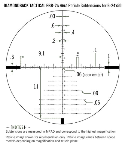 Vortex Diamondback Tactical 6-24x50 EBR-2C FFP (MRAD)