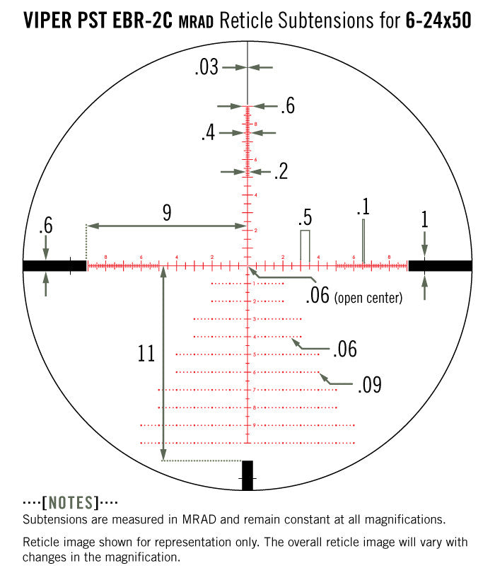 Vortex Viper PST 6-24x50 FFP EBR-2C (MRAD)