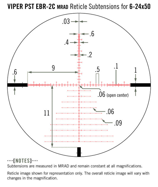 Vortex Viper PST 6-24x50 FFP EBR-2C (MRAD)